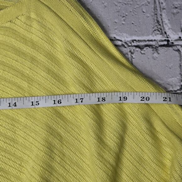 Talbots Yellow Knit Cotton Blend Asymmetrical Poncho New Size XS/S - Picture 8 of 11